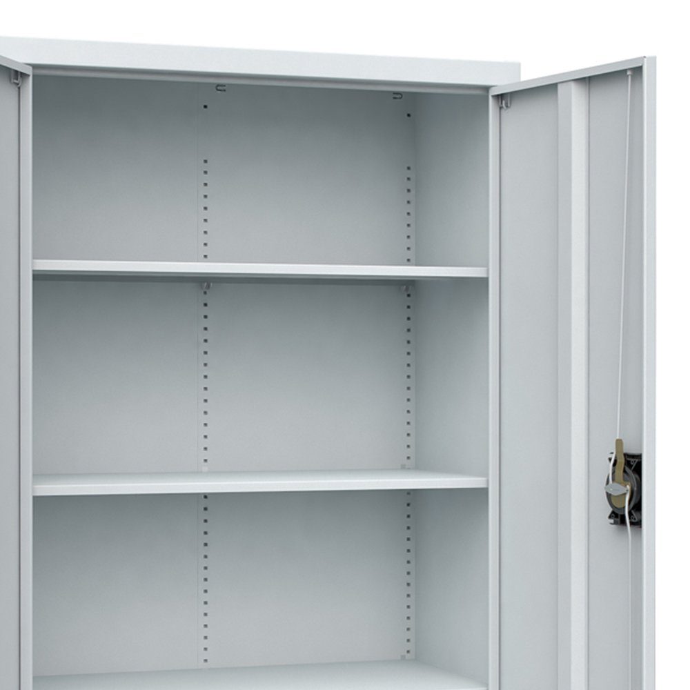 Oskar Aktenschrank Büroschrank Werkzeugschrank Metallschrank Grau