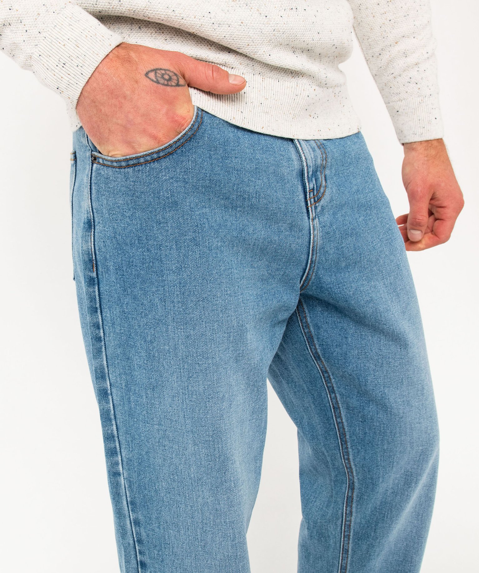Jean loose délavé homme stone | GEMO