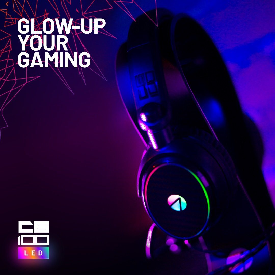 Stealth Stereo Gaming Headset C6-100 mit LED Beleuchtung Gaming-Headset (Plastikfreie Verpackung)