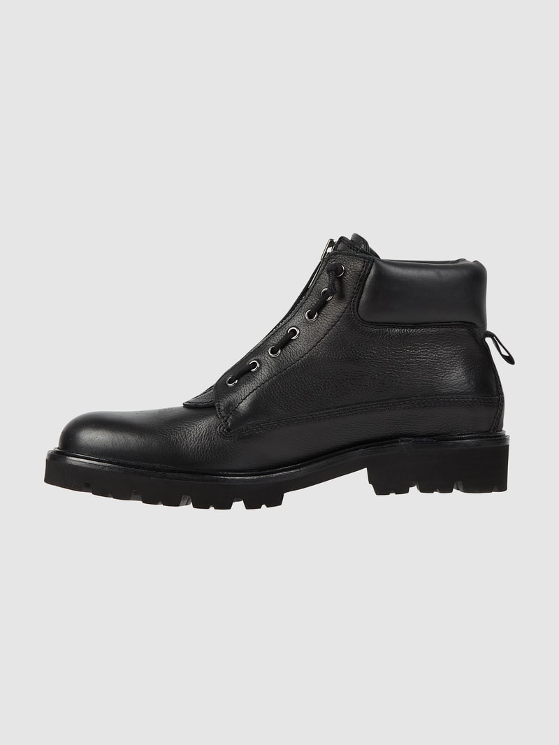 Boots in Leder-Optik Modell 'Jeans' in schwarz
