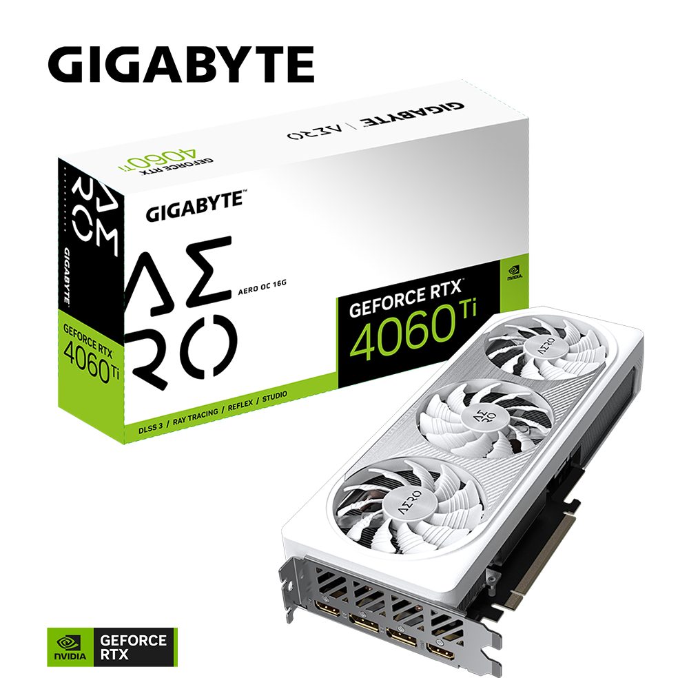 Gigabyte GeForce RTX™ 4060 Ti AERO OC 16G Grafikkarte (16 GB, GDDR6)
