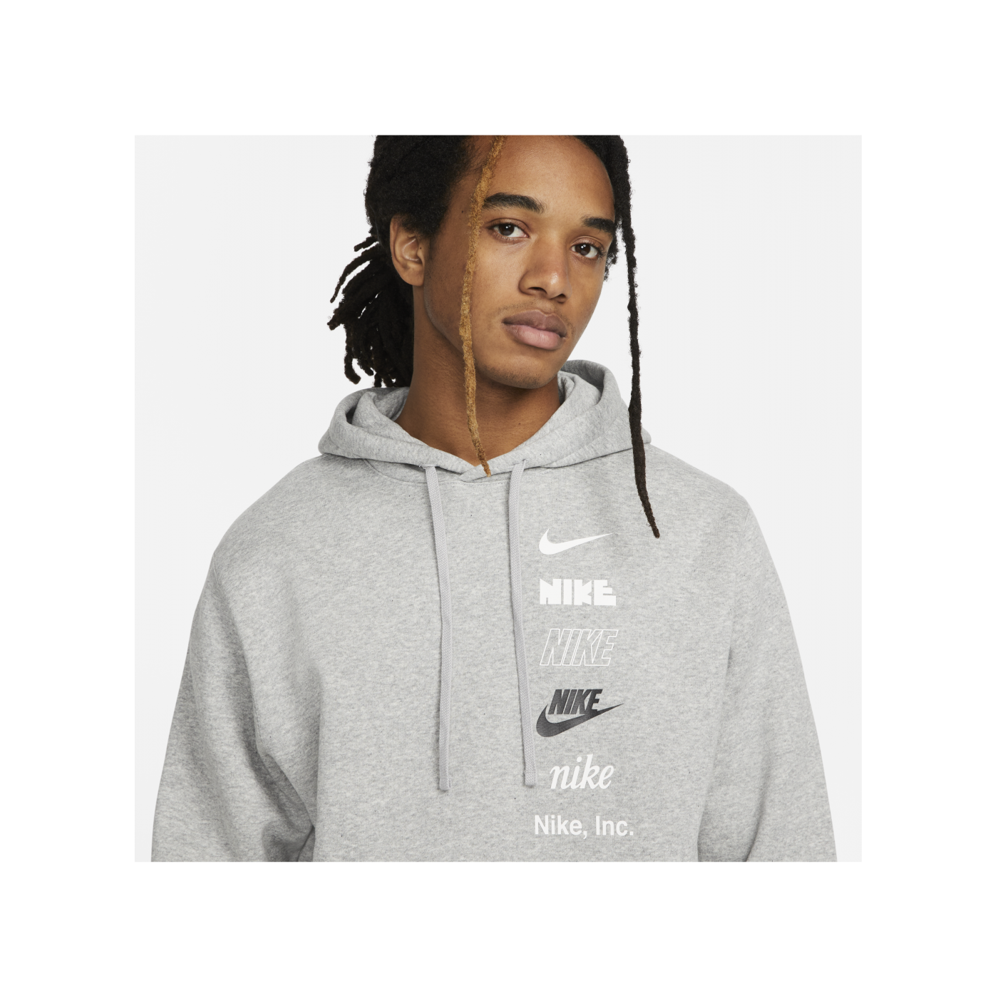 Nike Club Fleece Brushed Back Hoody Grau F063