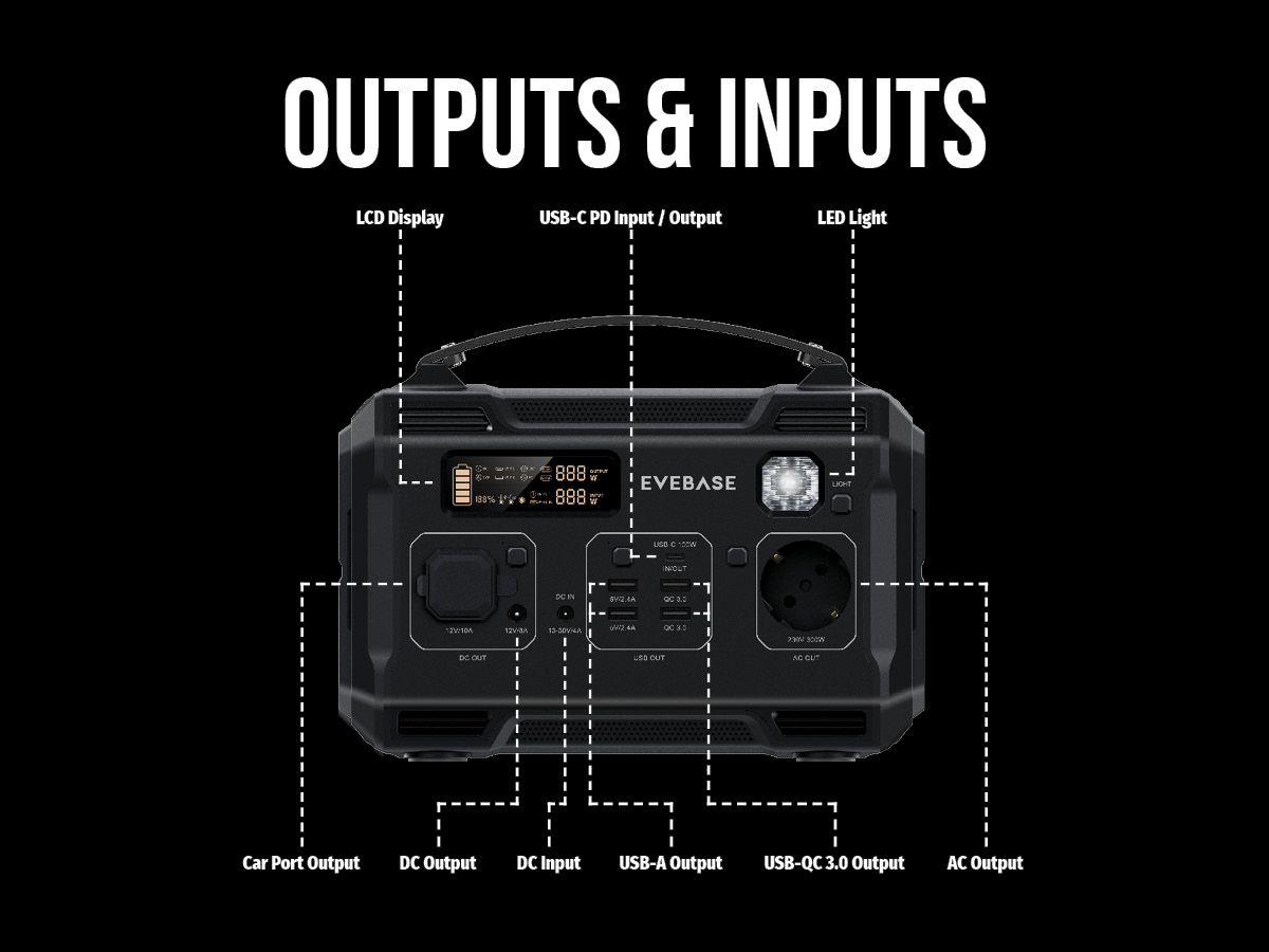 EveBase Move 300 Portable Power Station