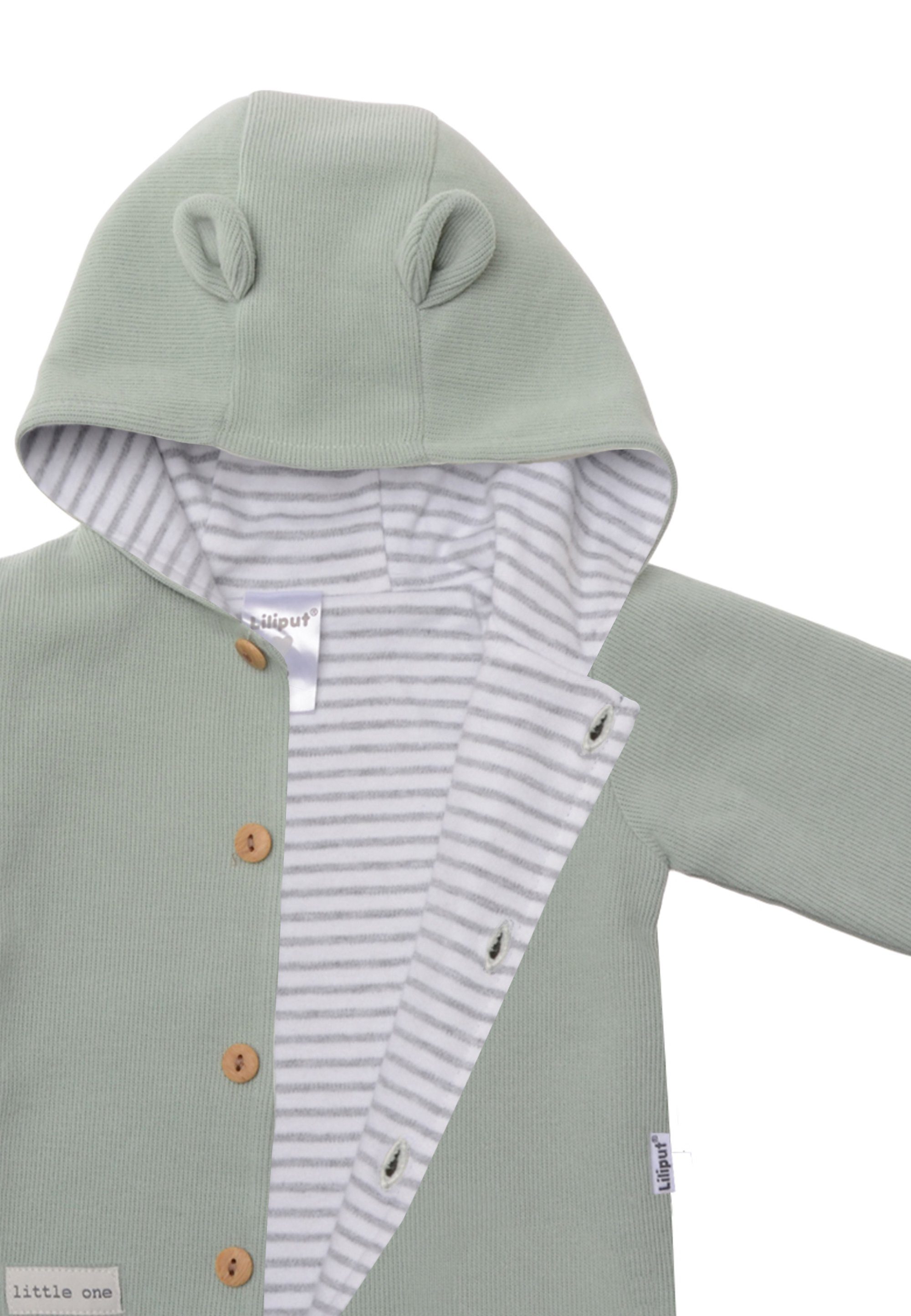Liliput Sweatjacke Ribstrick schilf mit niedlichen Bärchenohren