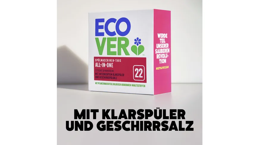 Ecover Tabs Spülmaschine All In One Zitrone