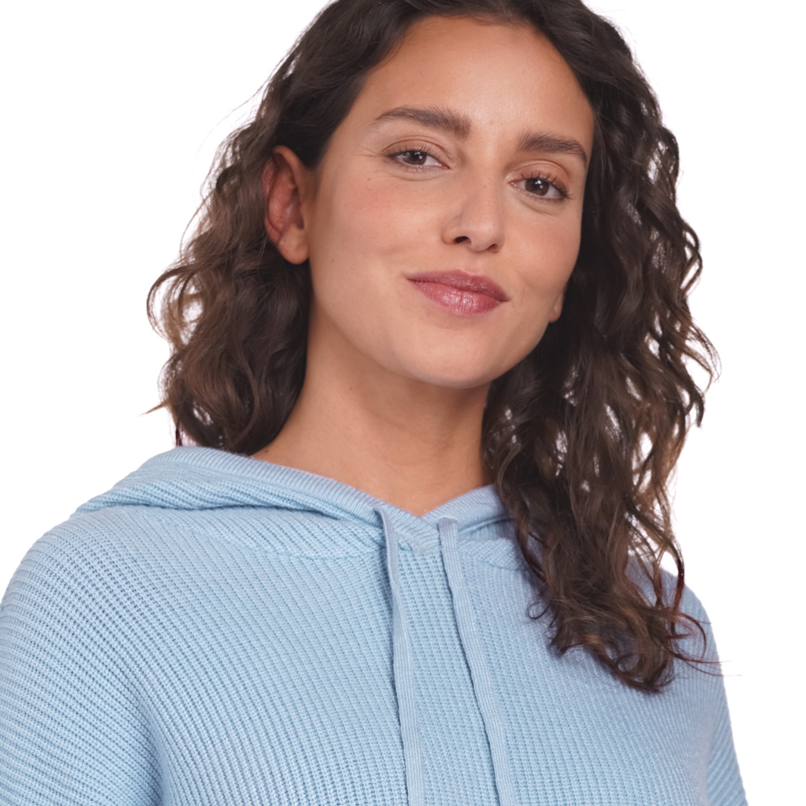 Damen Strickpullover mit Kapuze