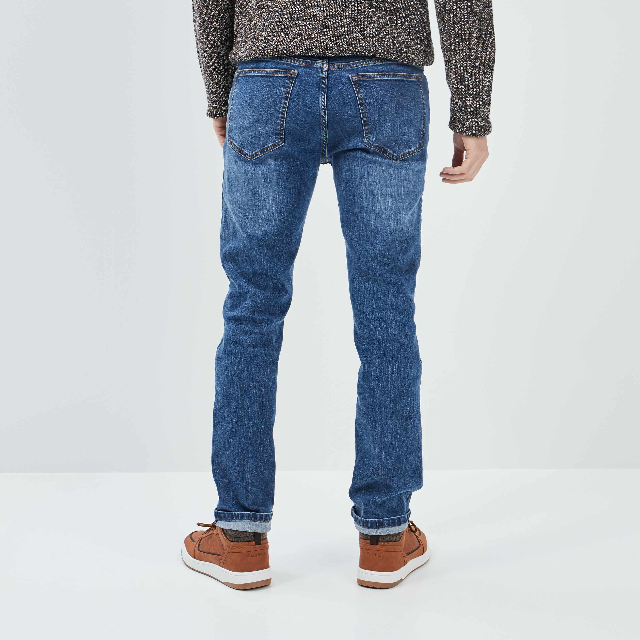Jeans slim taille standard denim double stone homme | La Halle