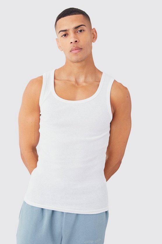 Geripptes Muscle-Fit Tanktop