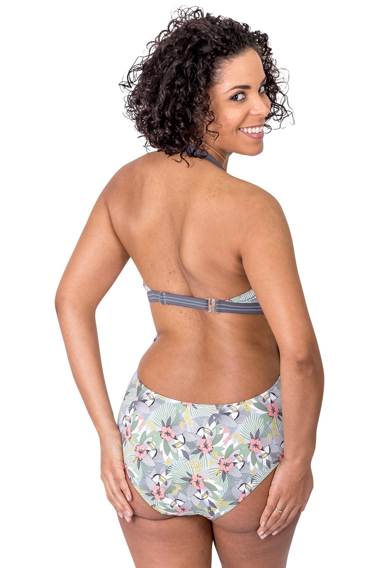 petit amour Umstandsbadeanzug ANINA Hawaii-Tukan-Druck B/C Cup Umstandsbademode, stylish und bequem, wächst mit
