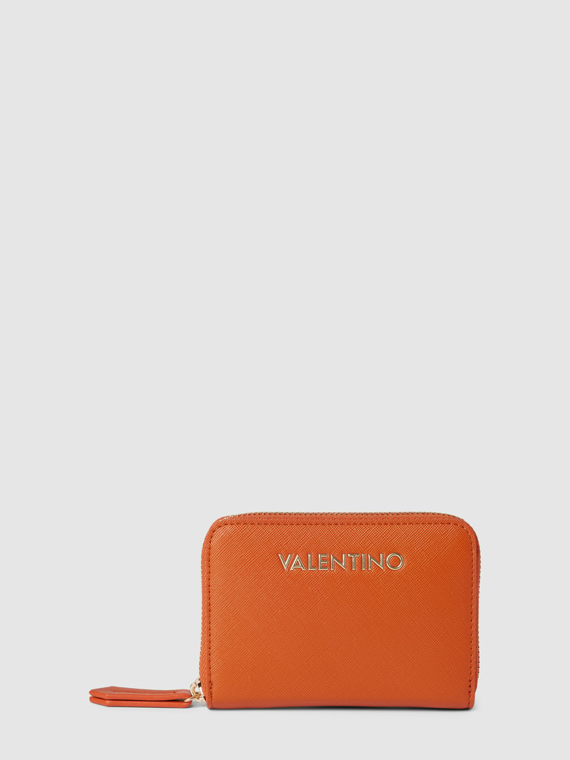 Portemonnaie mit Label-Detail Modell 'ZERO' in dunkel orange