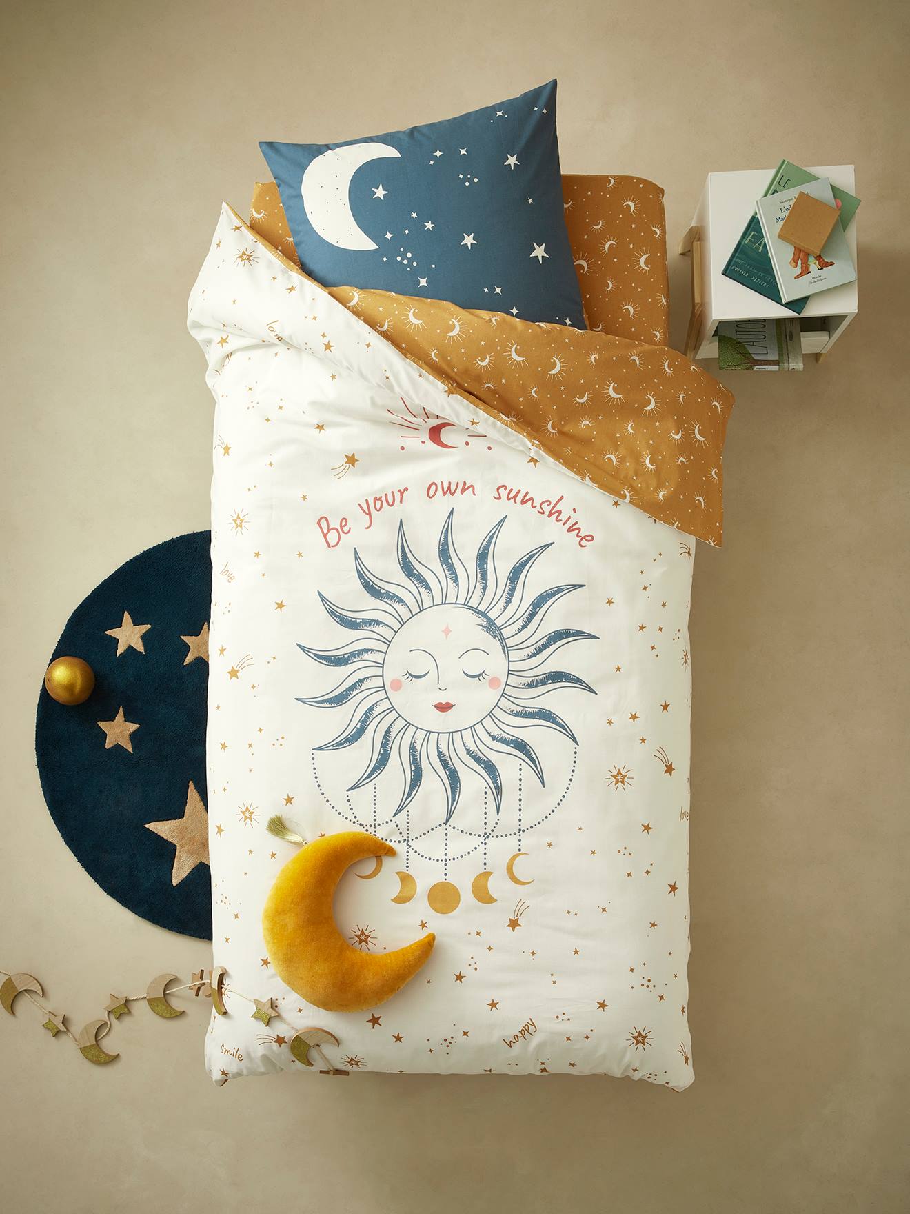Drap-housse enfant ASTRO ocre