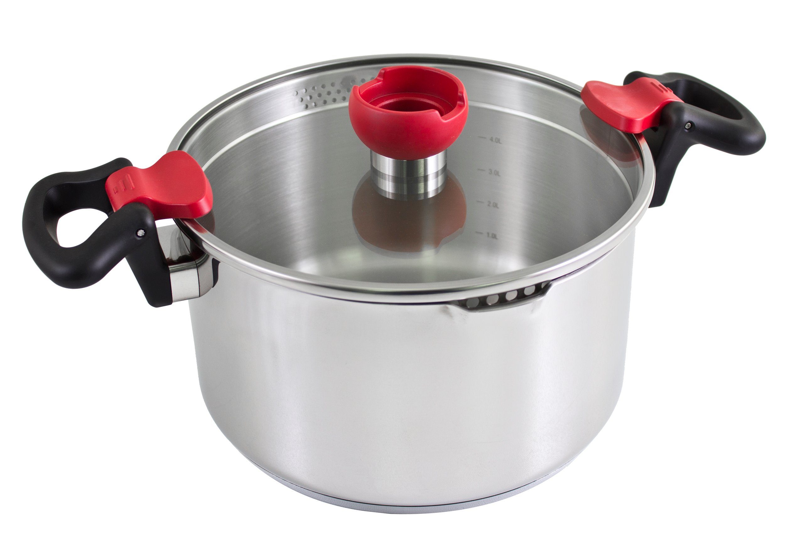 Kopf Topf-Set Kochtopfset Nelo 9-teilig, Edelstahl (9-tlg), mit Deckel, intelligenter Abgießhilfe & integrierter Siebfunktion
