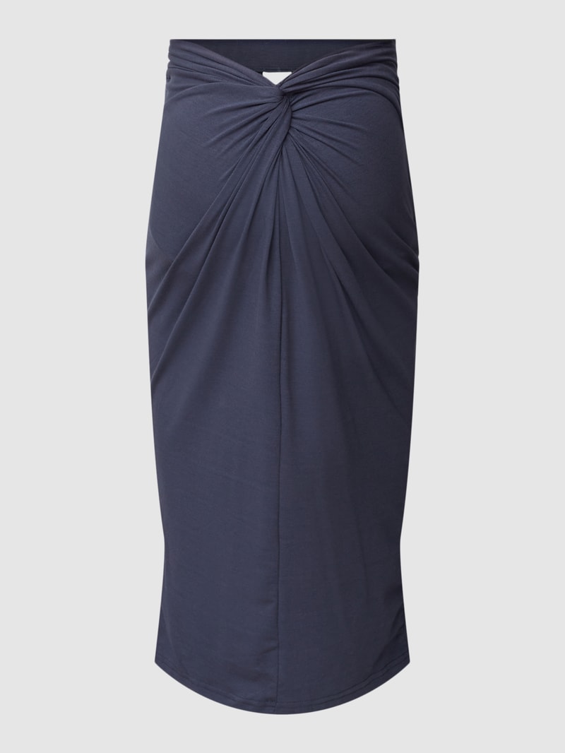 Umstands-Midirock mit Knoten-Detail Modell 'MLMACY' in marineblau