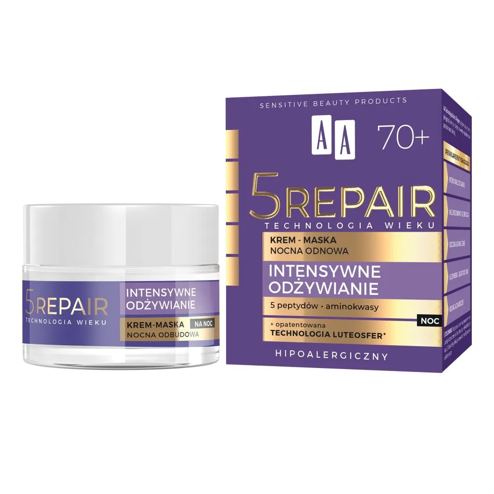 AA Age Technology Intensive Nutrition 70+ - Natfornyende Creme-Maske 50ml