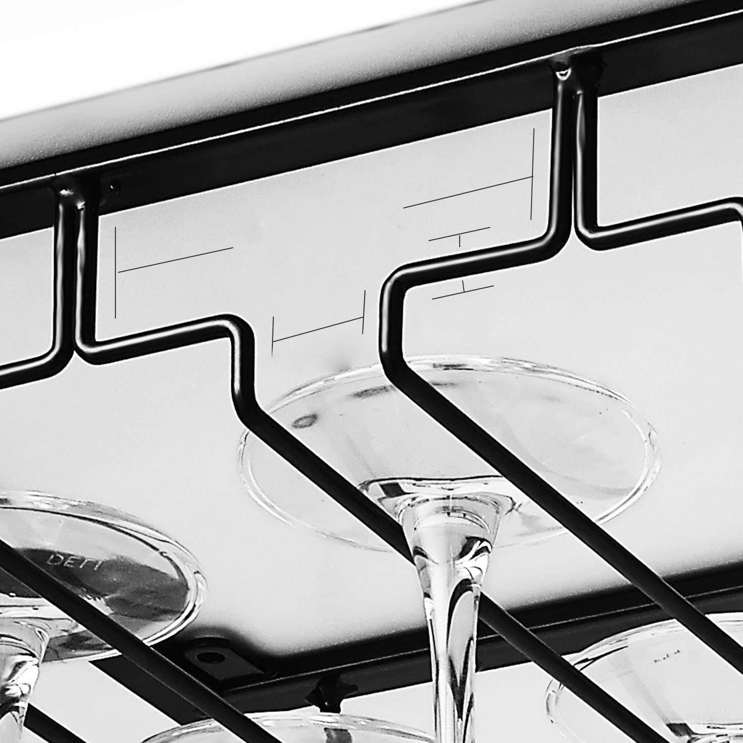 Fokelyi Gläserhalter 1 Stück Weinglashalter Gläserhalter,Hängender Weinglashalter,Schwarz