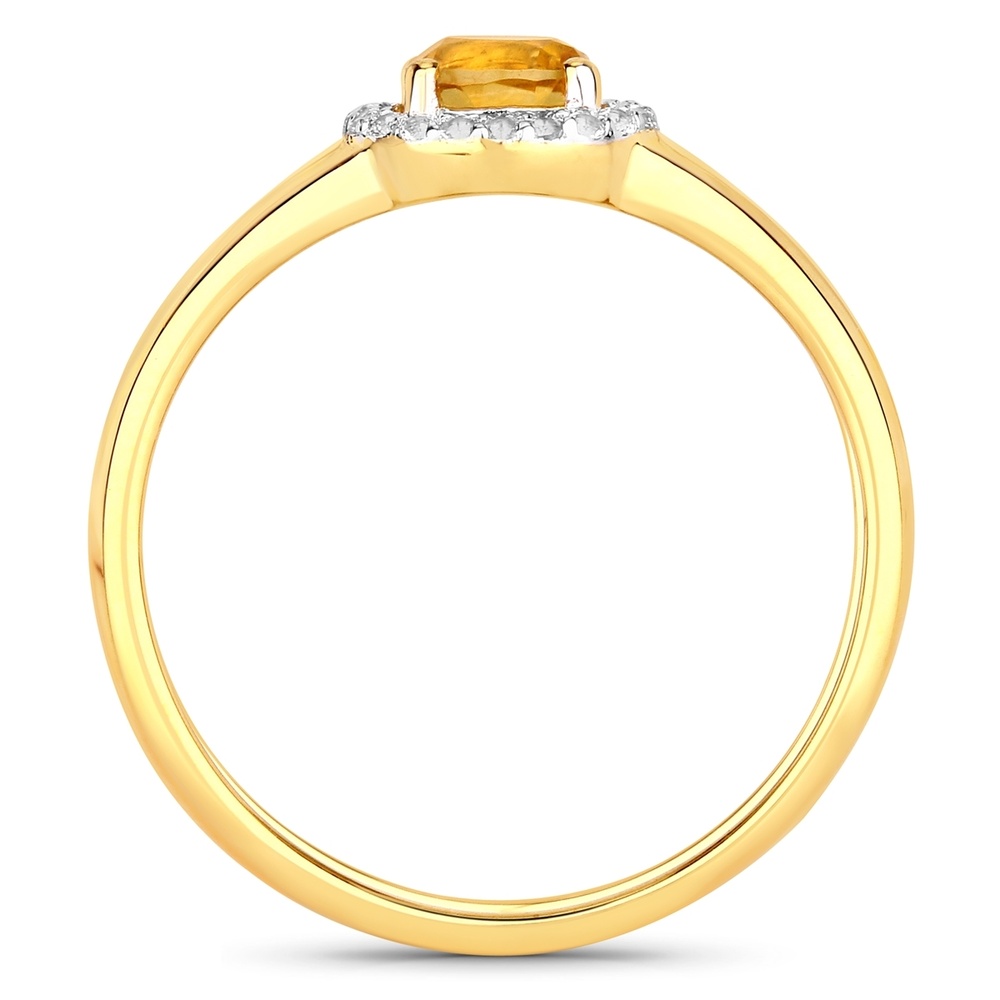 Rafaela Donata Bague Argent sterling Citrine en Or jaune Bague
