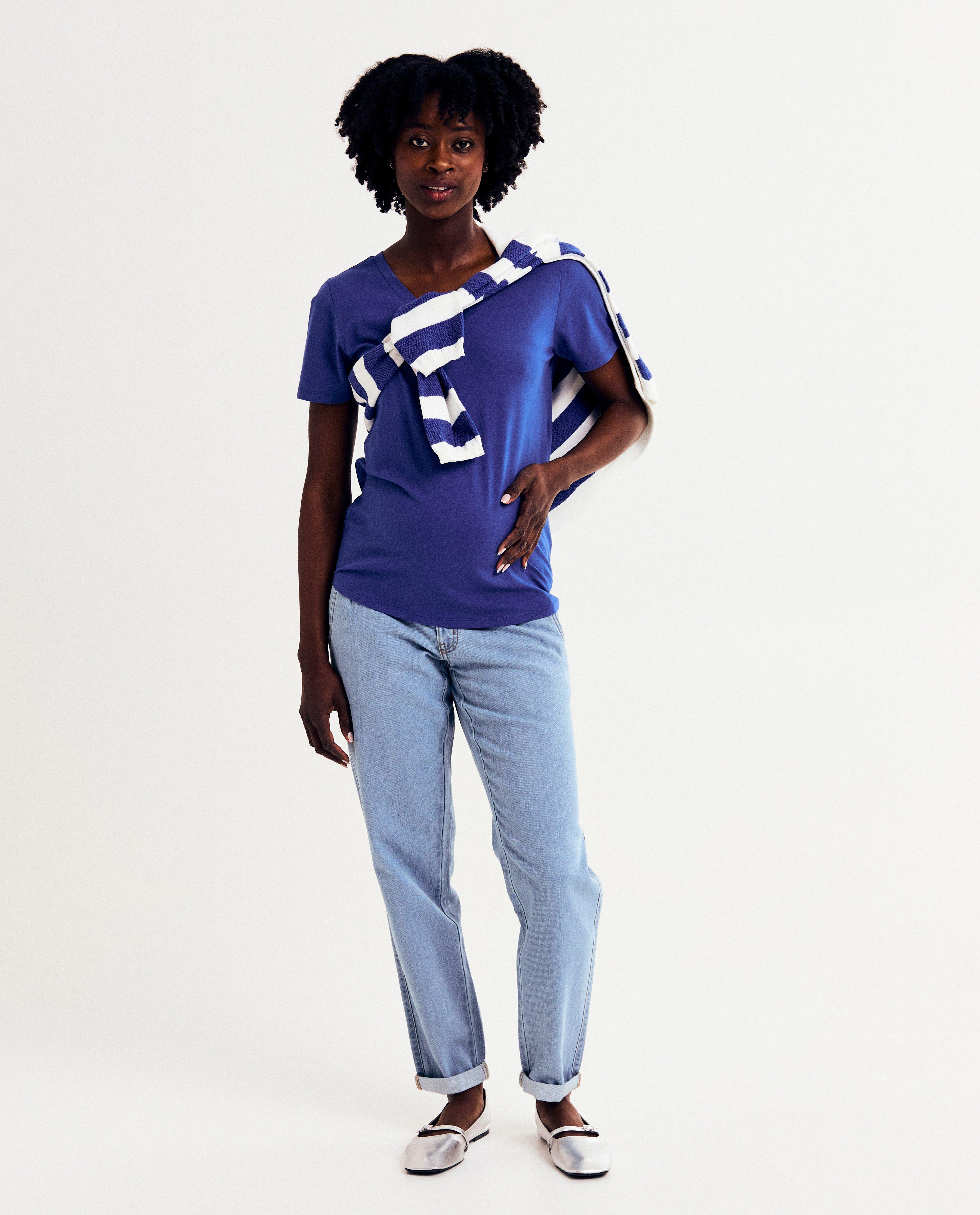 Tricou Atelier Maman Blue, albastru maternitate