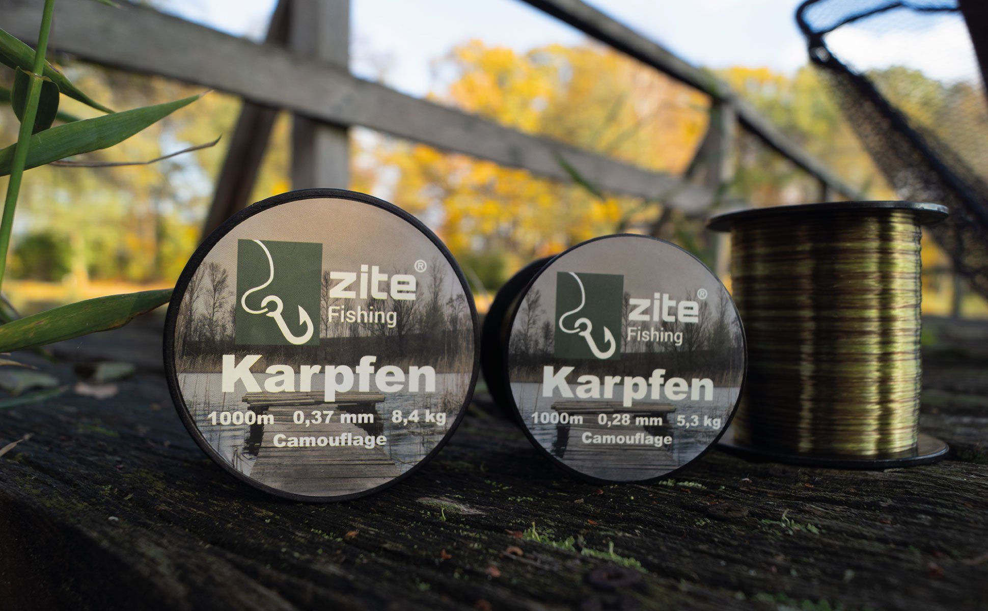 Zite Angelschnur Camouflage Karpfen Nylon Angelschnur 0,37mm 8,4kg Tragkraft 1000m