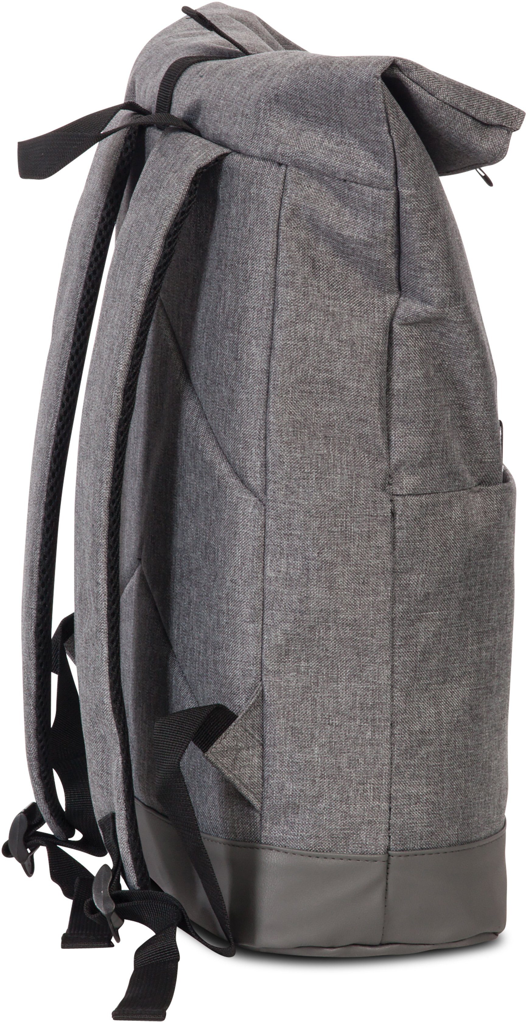 Bench. Laptoprucksack Roll-Top, dunkelgrau