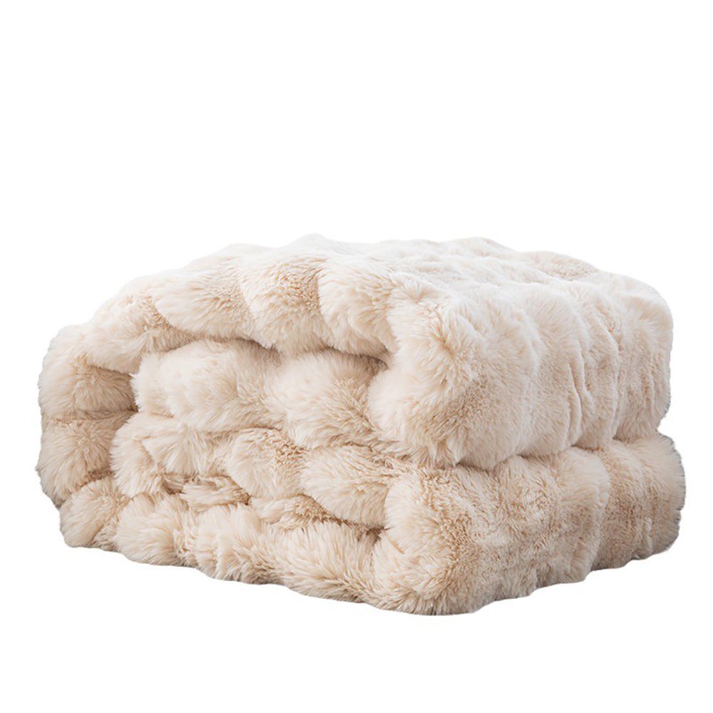 Wohndecke Flanell-Sofadecke Toskana Bubble Blanket Warm und weich, SCOHOME, Casual Nap Blanket Decke Abdeckung Decke