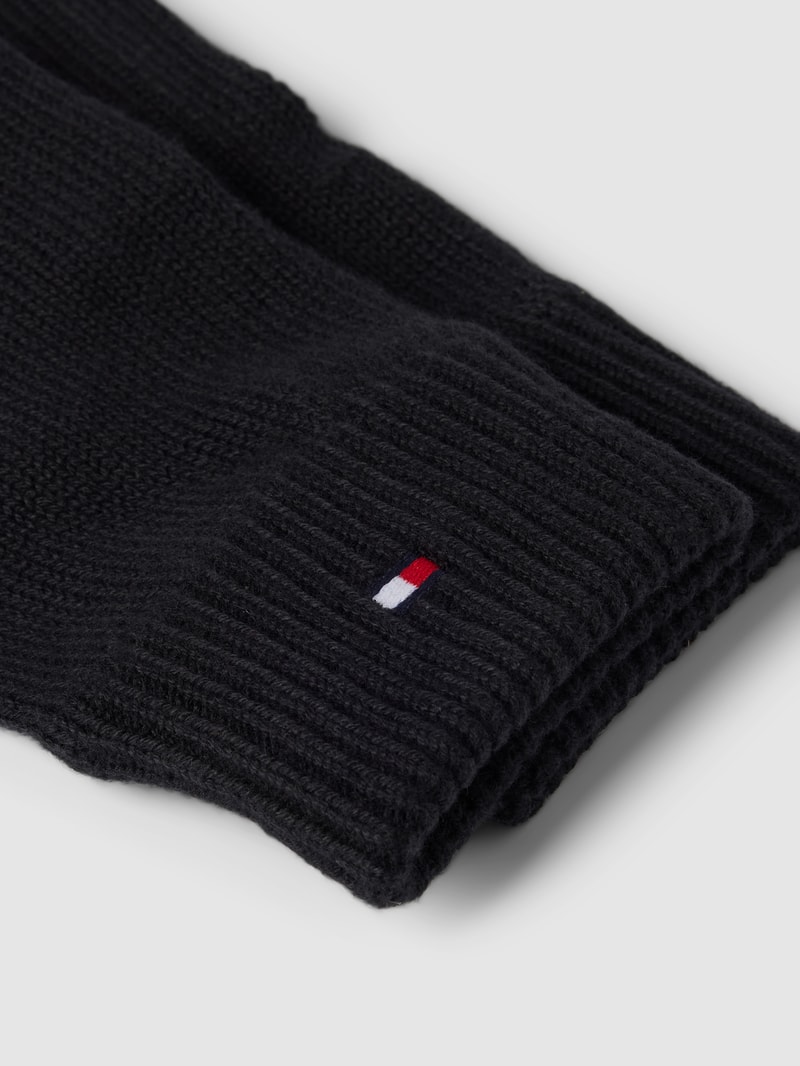 Handschuhe mit Label-Detail Modell 'ESSENTIAL FLAG' in schwarz