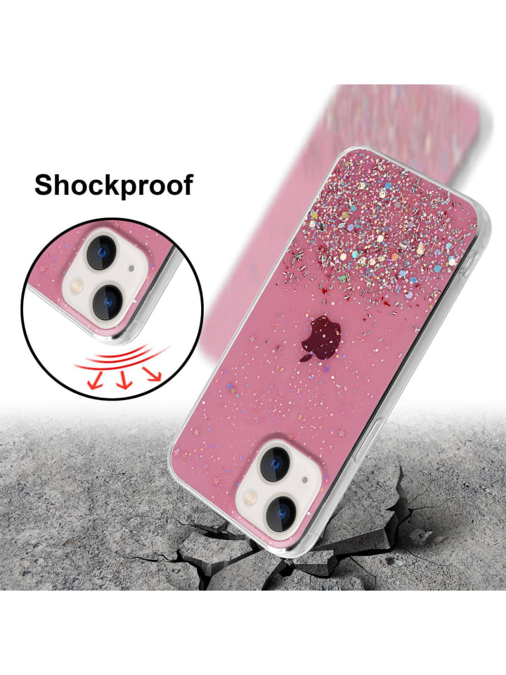 cadorabo Hülle für Apple iPhone 13 Glitter in Rosa mit Glitter günstig kaufen onesize