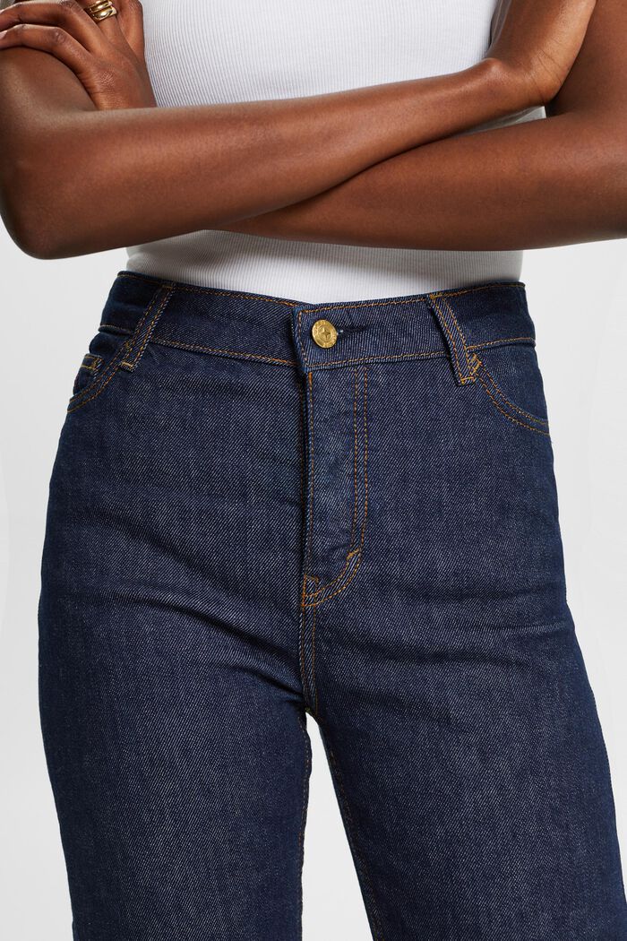 Gerade Premium-Selvedge-Jeans mit hohem Bund