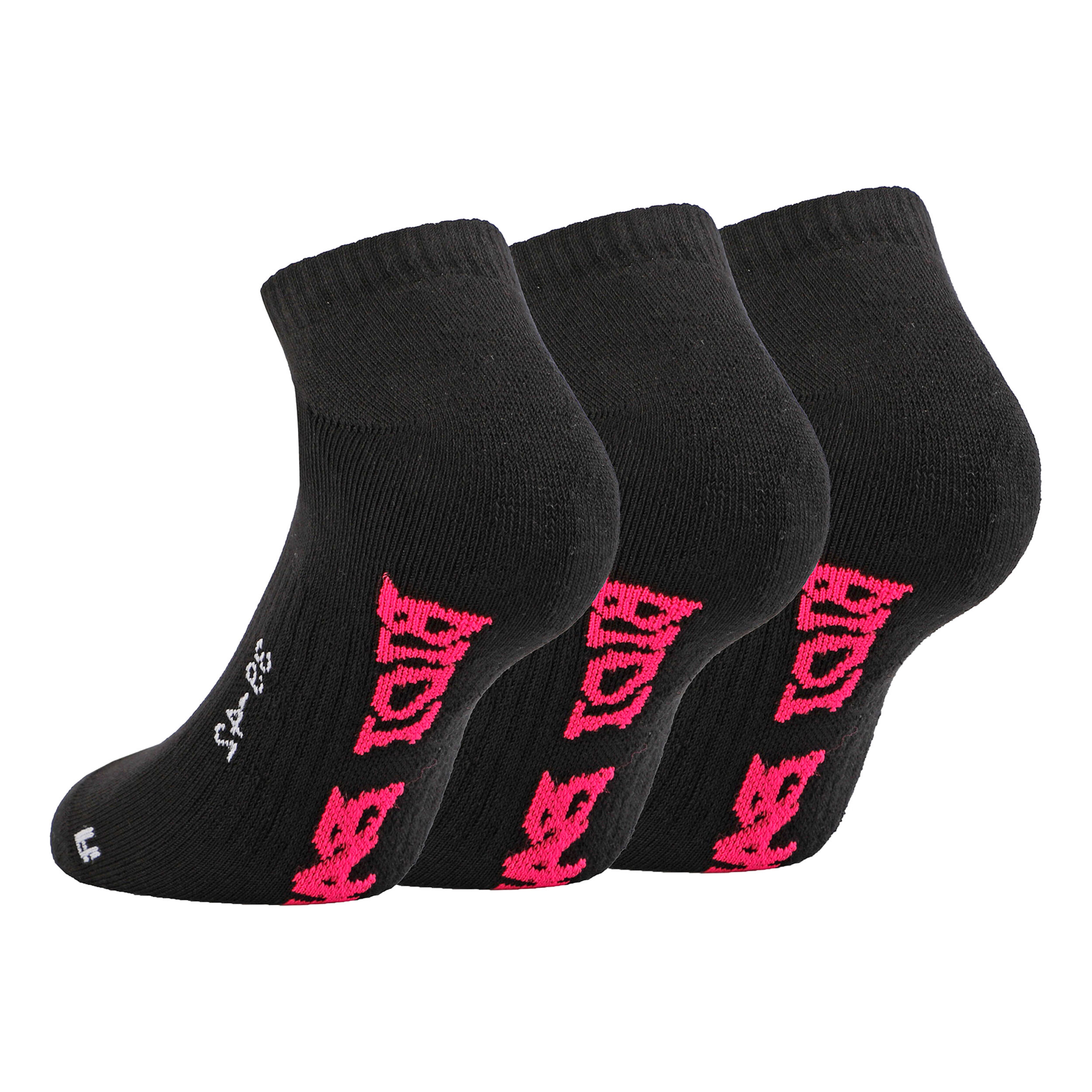 Leana No Show Tech Sportsocken 3er Pack Damen - Schwarz, Pink