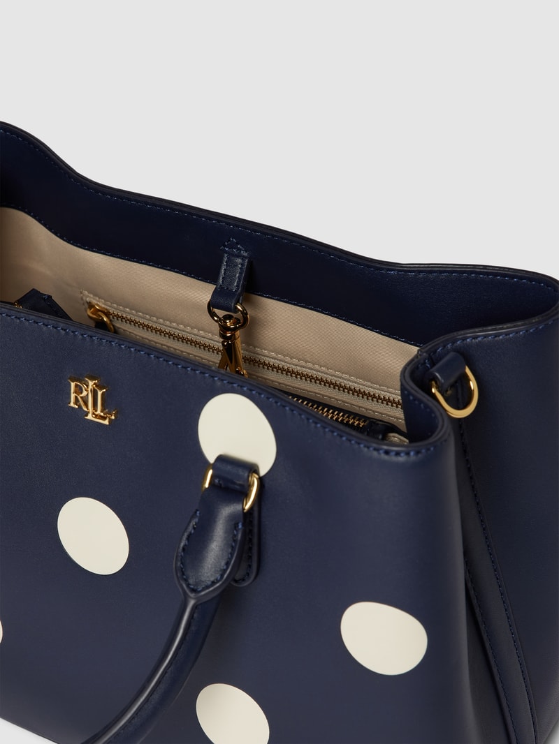 Tote Bag mit Allover-Muster Modell 'MARCY' in marineblau