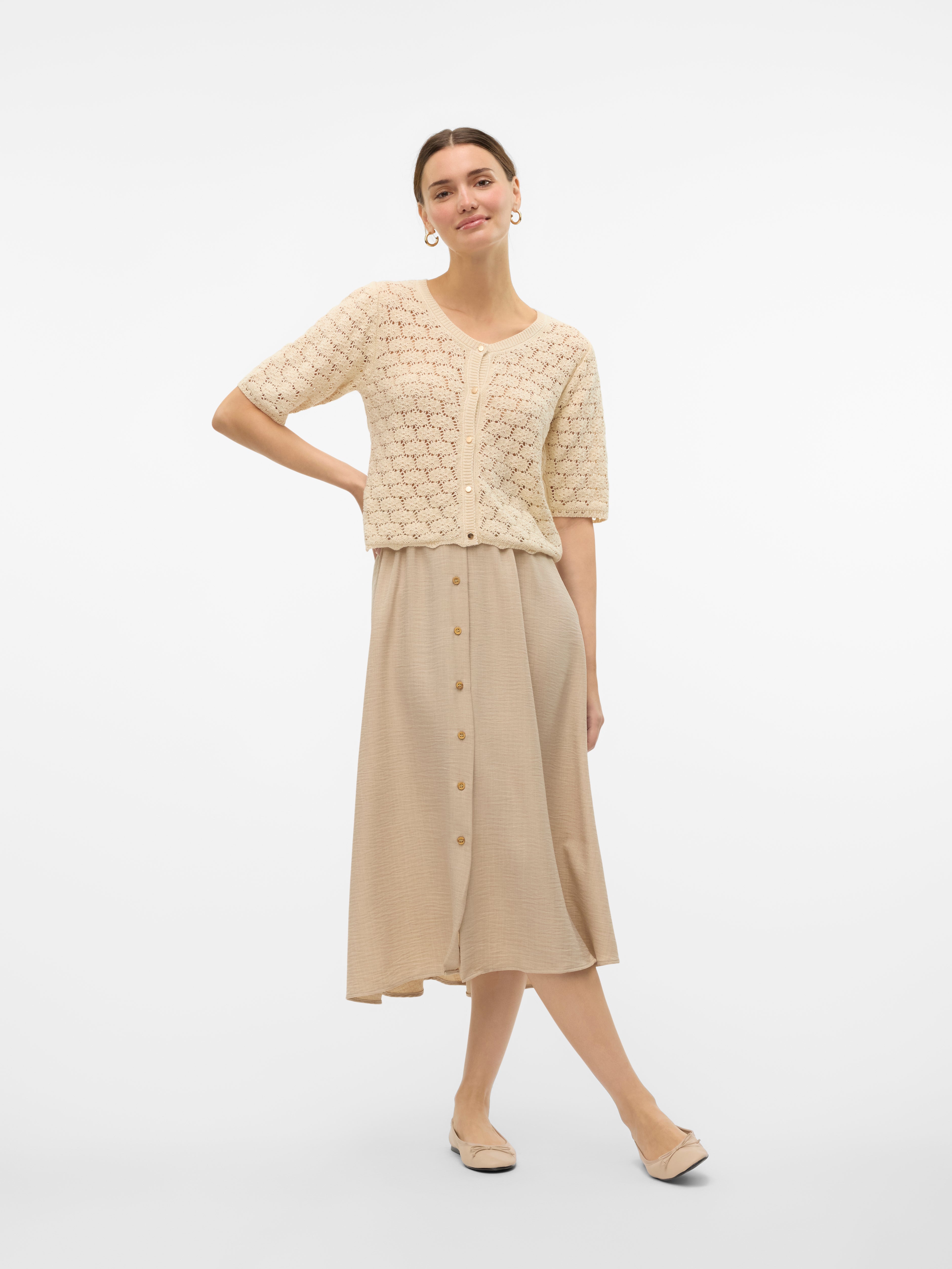 VMMELANEY Hohe Taille Langer Rock
