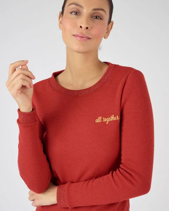 Sweat-shirt femme molleton gratté Thermolactyl Sensitive