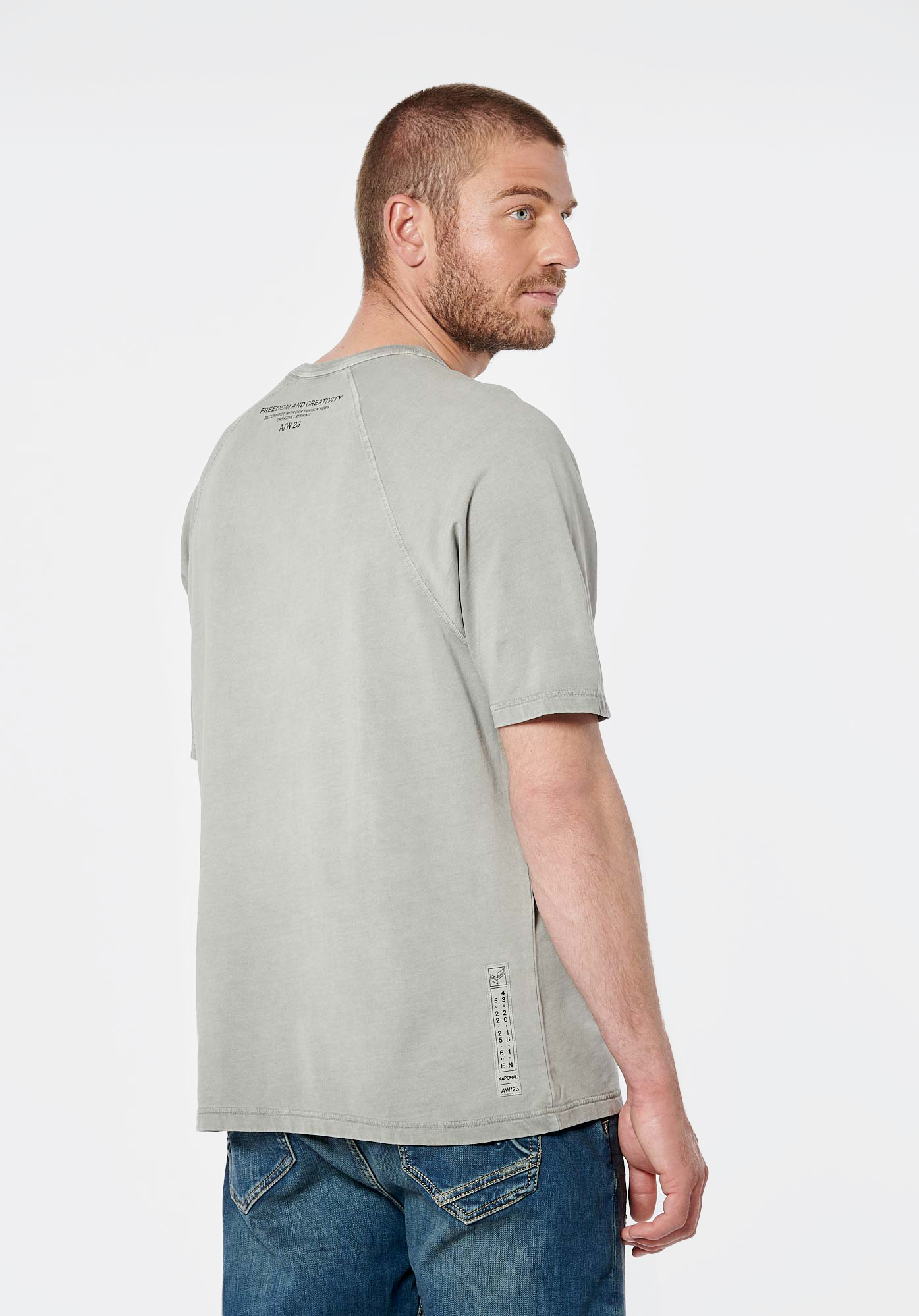 RAKIM  T-shirt gris homme 100% coton bio