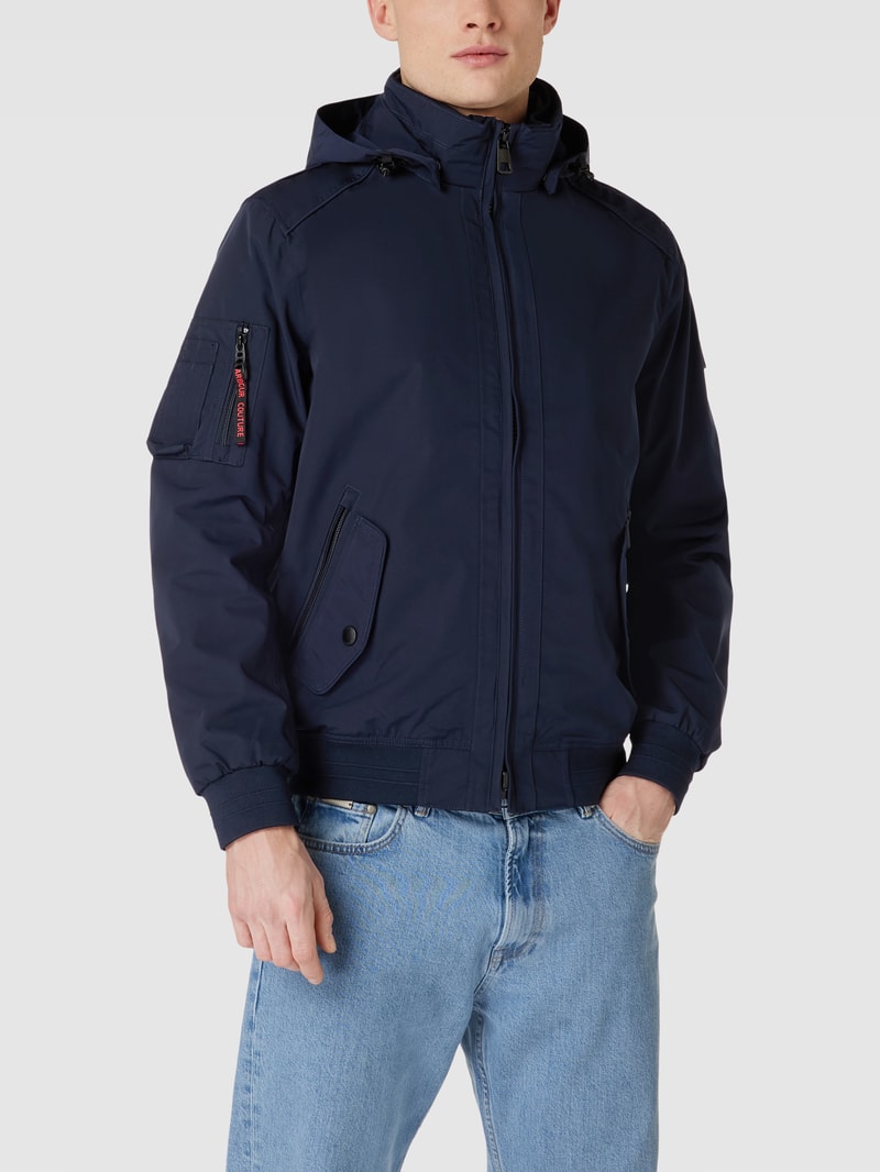 Funktionsjacke mit Kapuze Modell 'CICERO' in marineblau