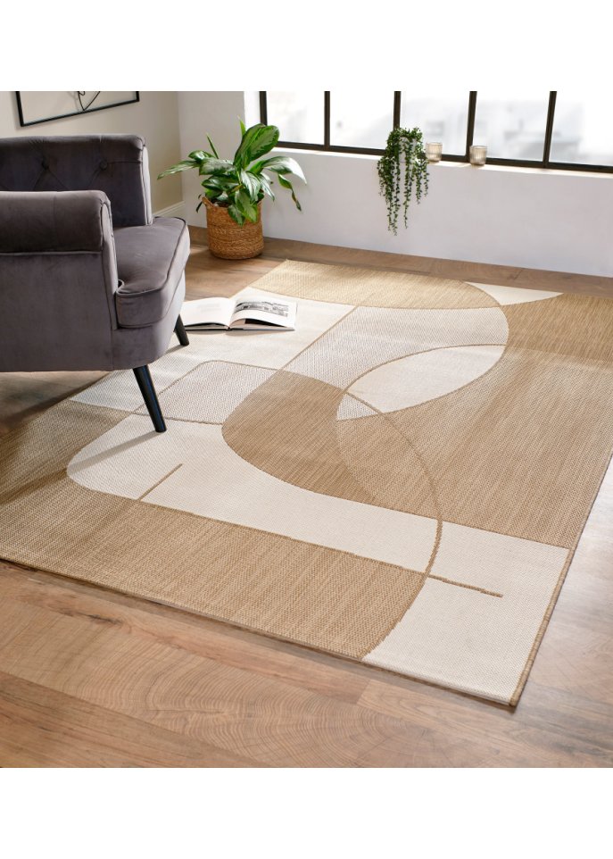 In-und Outdoor Teppich mit grafischer Musterung