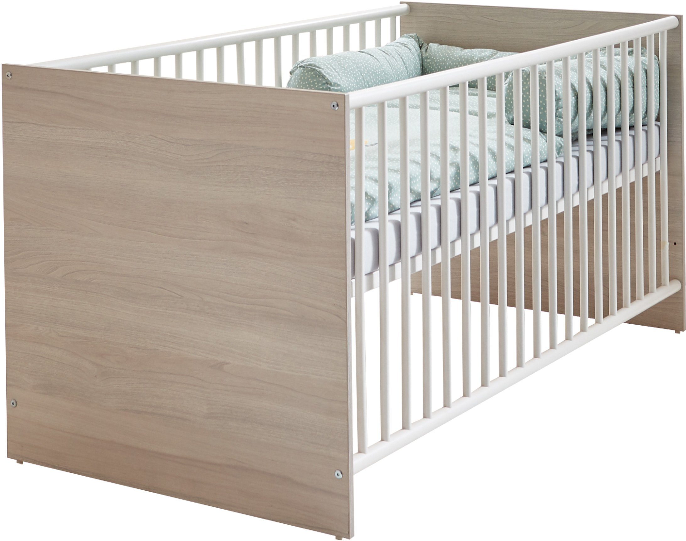 arthur berndt Babyzimmer-Komplettset Jonas, (Set, 3-St., Kinderbett, Schrank, Wickelkommode), Made in Germany; mit Kinderbett, Schrank und Wickelkommode