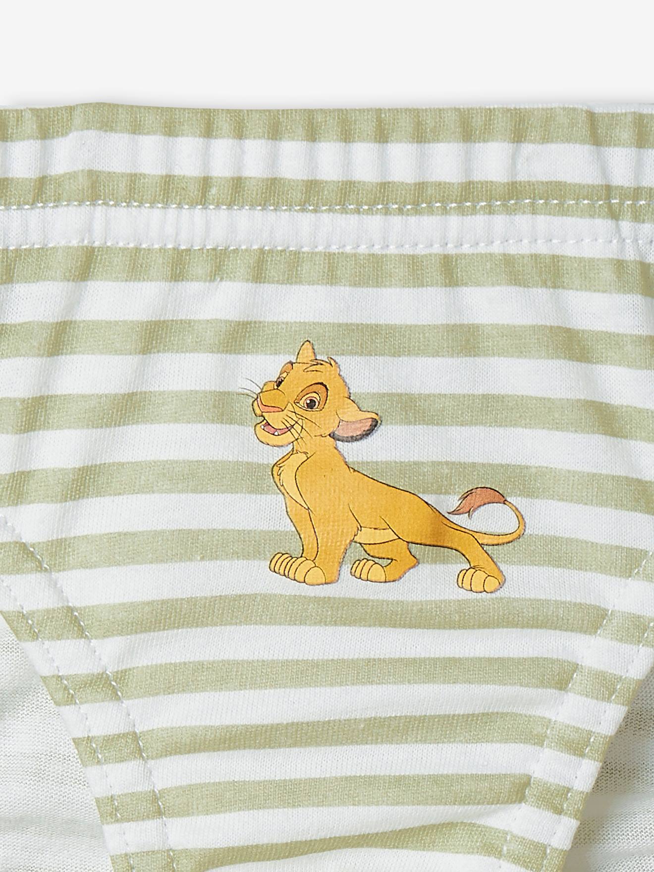 Lot de 5 slips garçon DS® Le Roi Lion vert clair imprime
