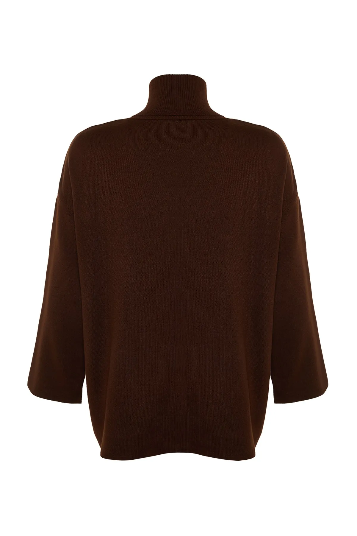 Trendyol Collection  Brauner Basic-Strickpullover mit weiter Passform TWOAW23KZ00206