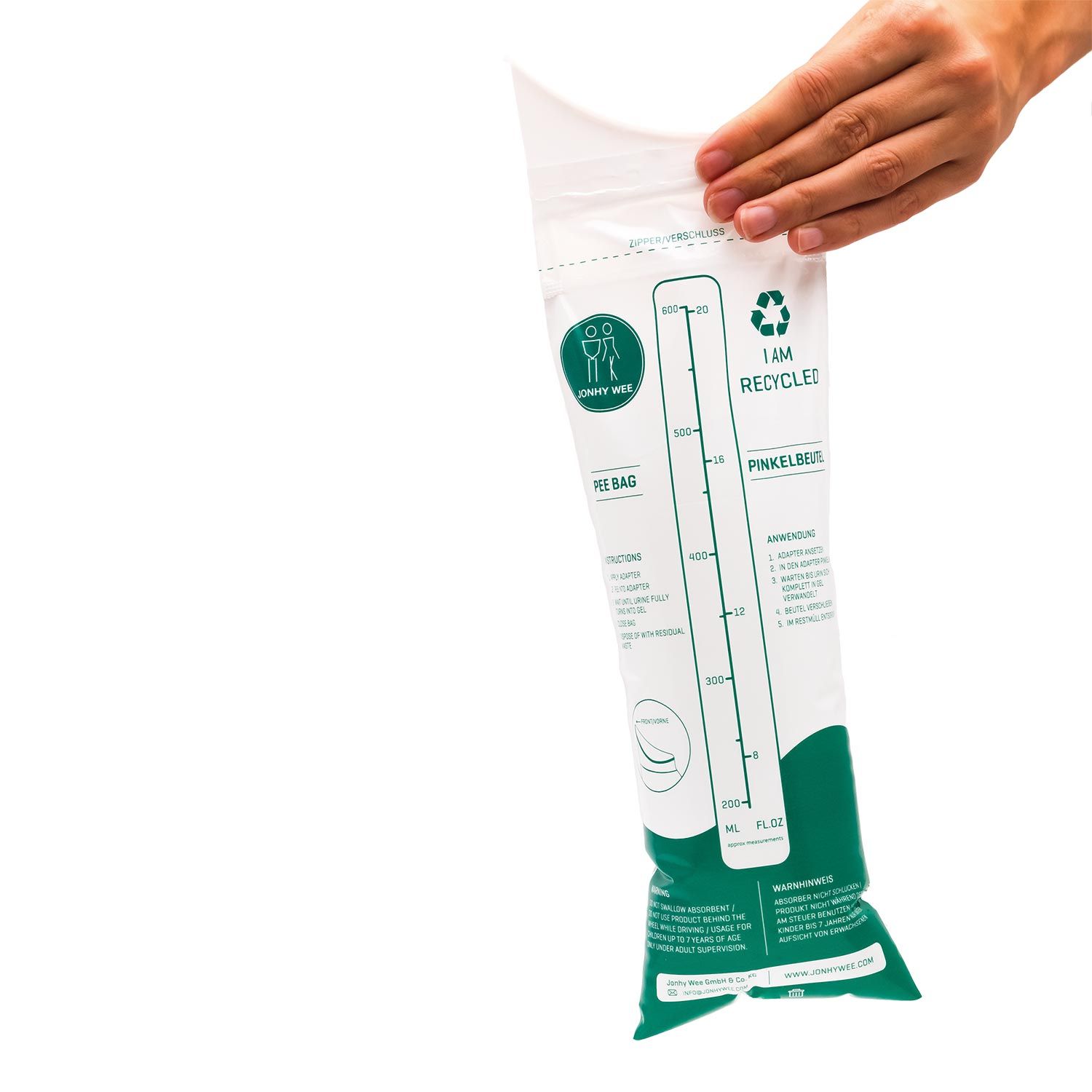 Notfalltoilette - 3x600ml Pinkelbeutel
