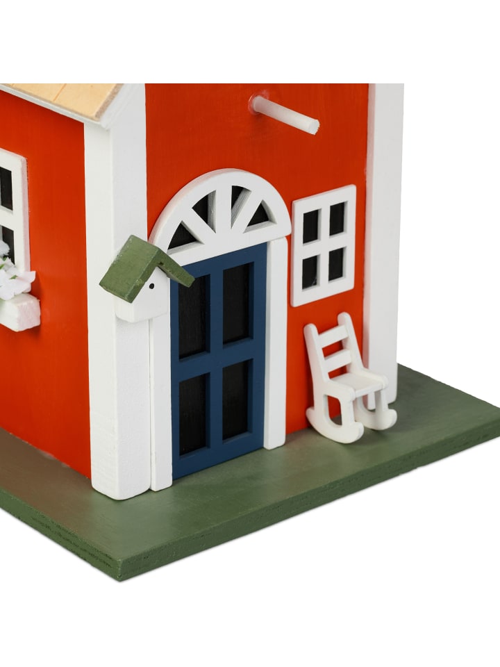 relaxdays Deko Vogelhaus in Bunt - (B)18,5 x (H)25 x (T)18,5 cm günstig kaufen onesize