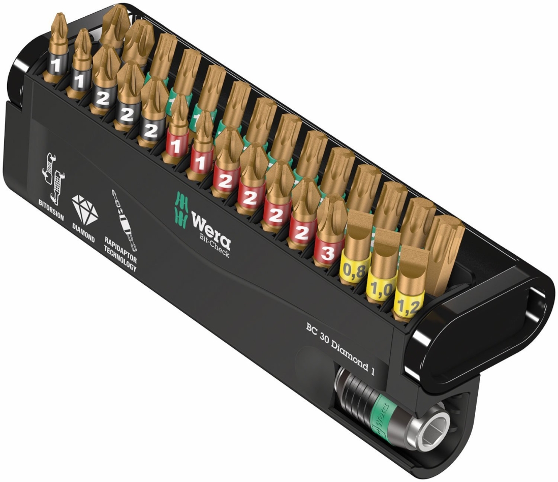 Wera 05057431001 Bit-Check 30 Diamant 1, 30-delt