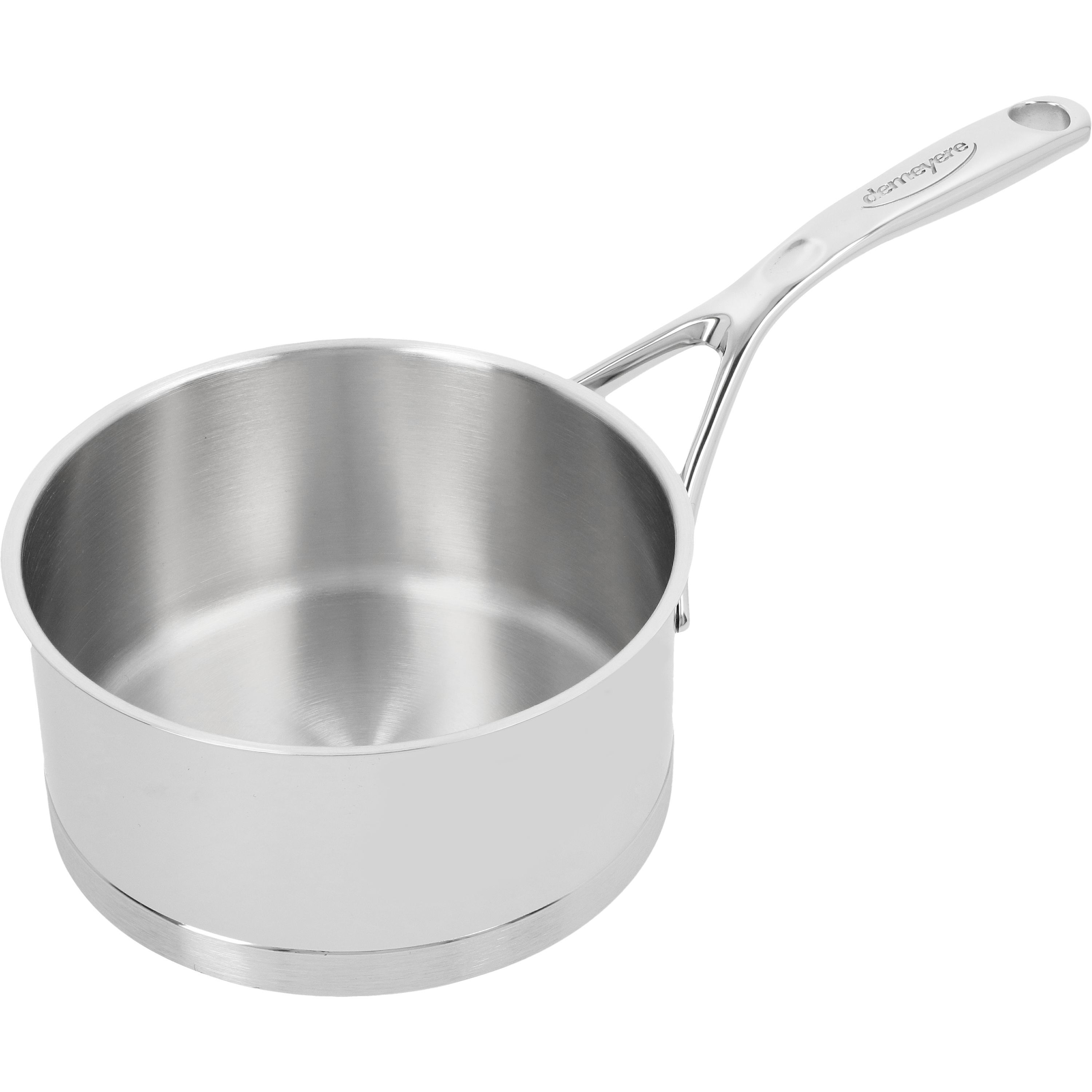 Stieltopf ohne Deckel 16 cm, 18/10 Edelstahl, Silber