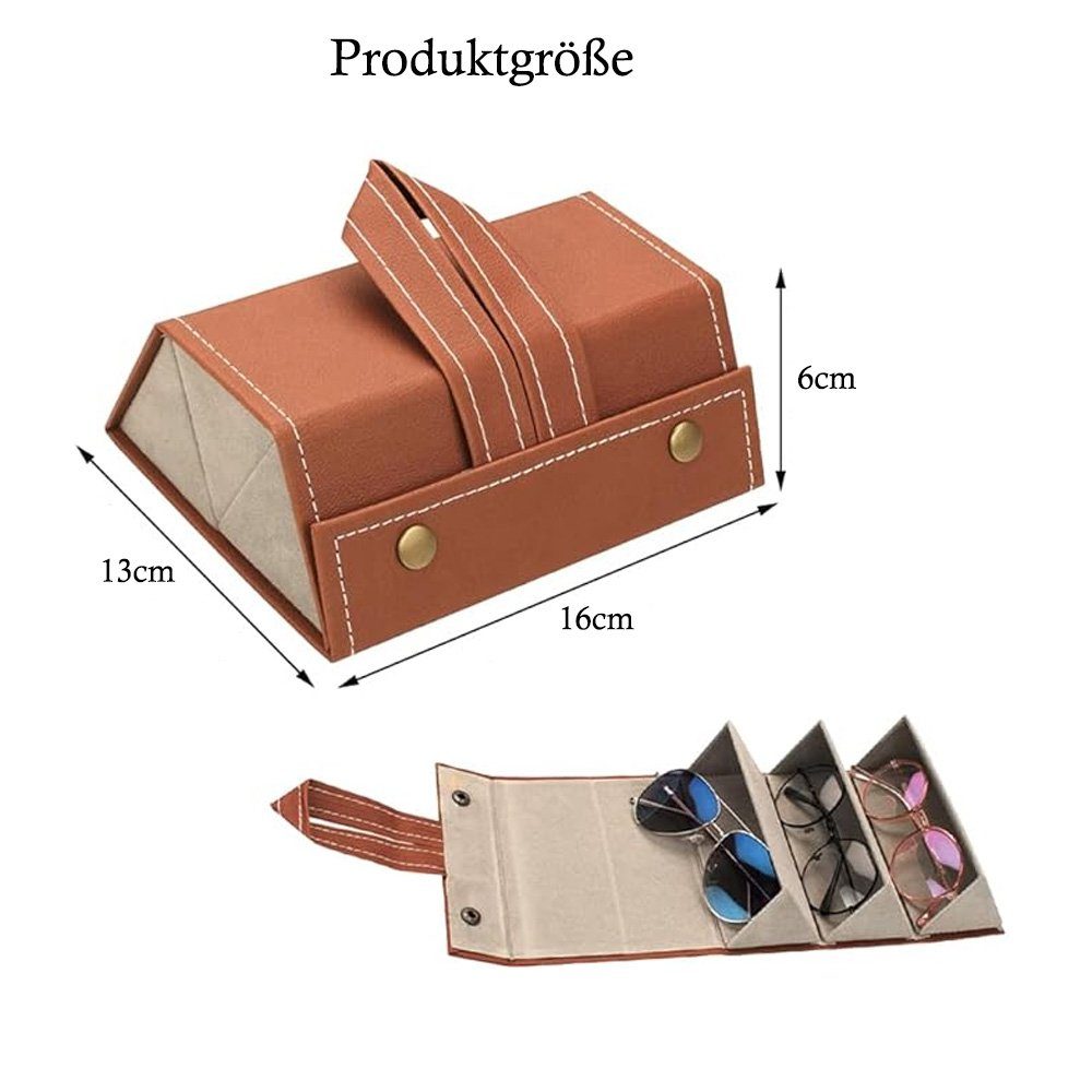 Tian Dee Brillenetui Brillenaufbewahrung Mehrere Brillen Reise Brillenbox Brillenorganizer