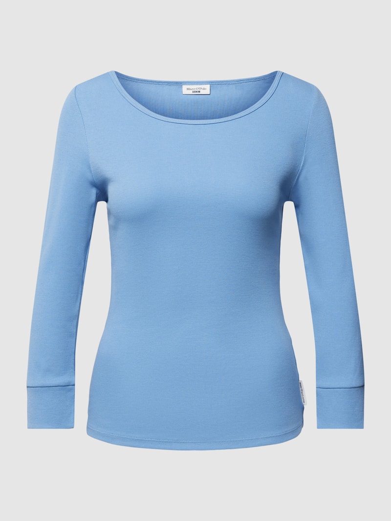T-Shirt mit 3/4-Arm in hellblau