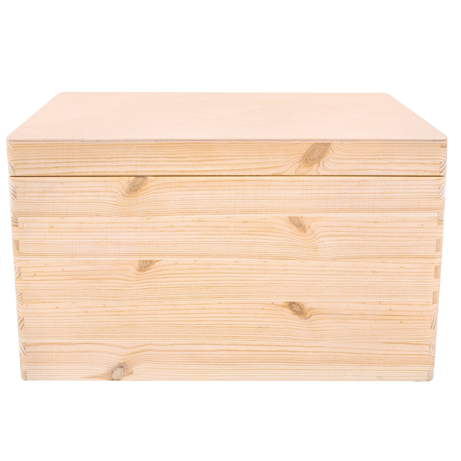 Creative Deco Holzkiste mit Deckel XXL groß 40x30x24 cm Erinnerungsbox Baby Holzbox, mit Griffen, Scharnieren