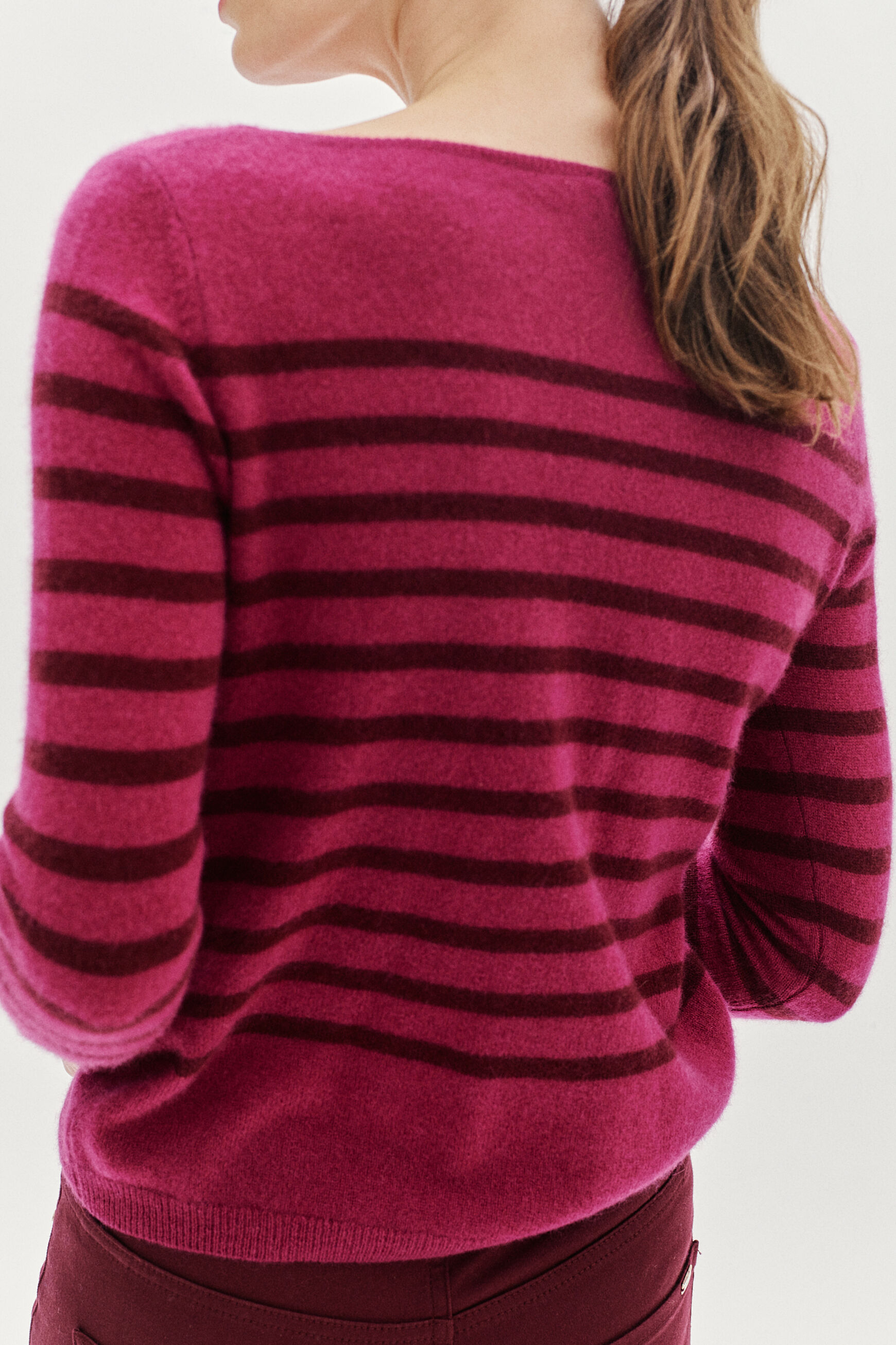 pull zofia raye 100% cachemire rose cerise femme