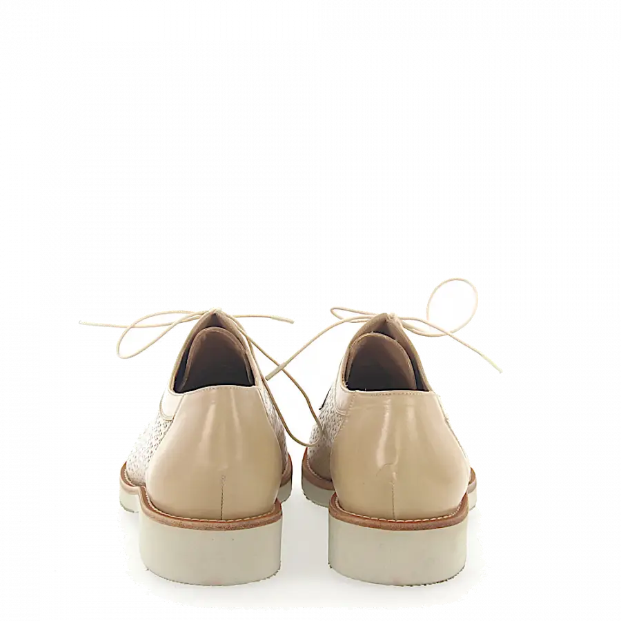 Truman's - Schnürschuhe 8118 Kalbsleder Lochmuster beige - beige