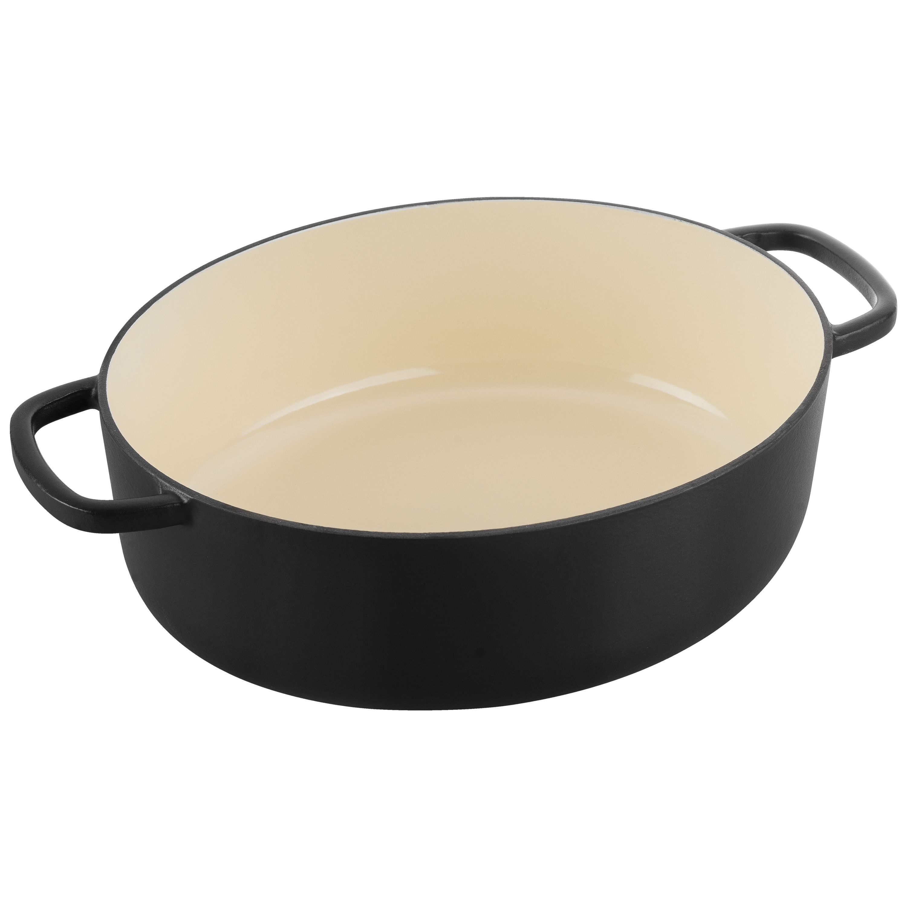 Cocotte 33 cm, oval, Schwarz, Gusseisen