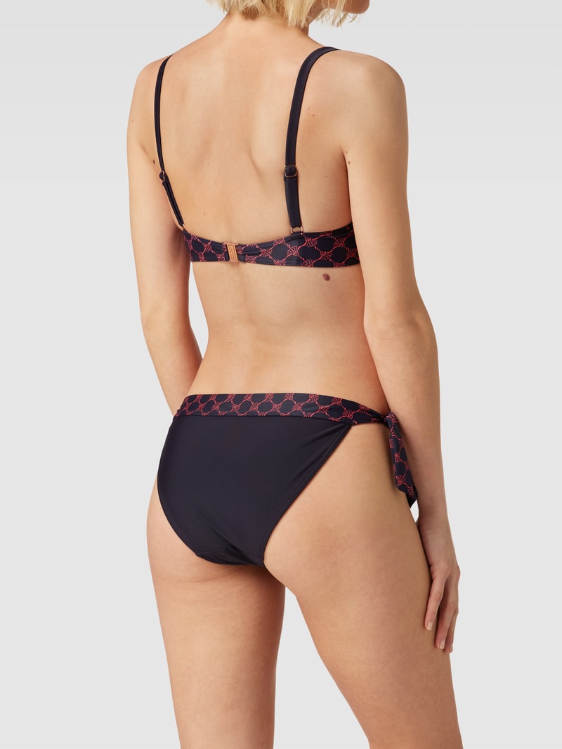 Bikini-Hose mit seitlichen Schnürungen Modell 'Ponza' in dunkelblau