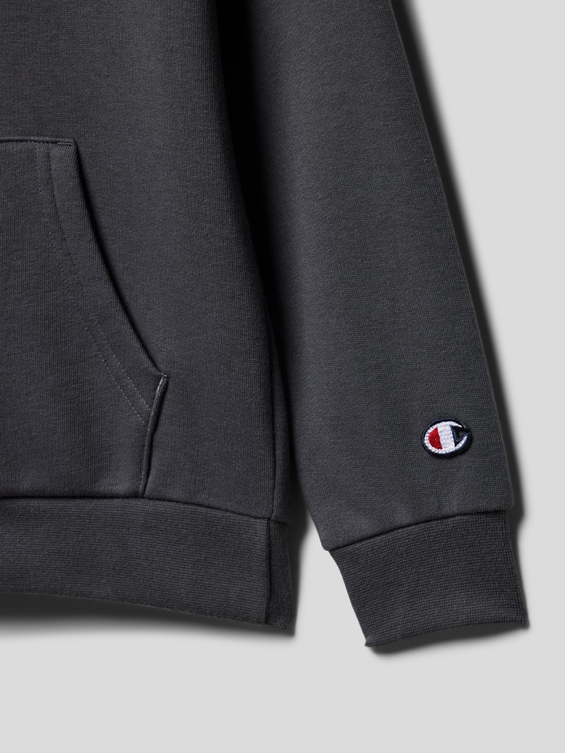 Hoodie mit Label-Stitching in graphit
