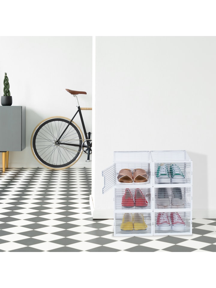 relaxdays 6 x Schuhbox in Volltransparent günstig kaufen onesize